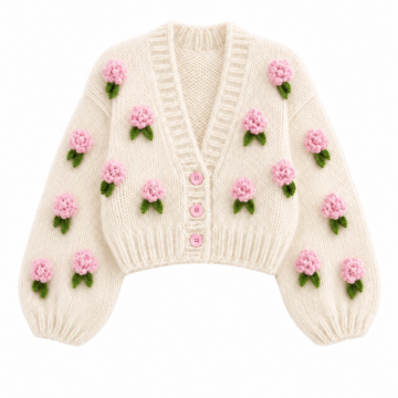 Cream Cable Knit Crew Neck Sweater