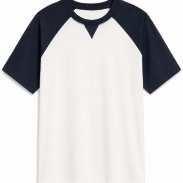 Navy Blue Crew Neck Graphic T-Shirt