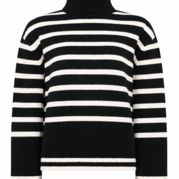 Navy V-Neck Ribbed Knit Sweater
