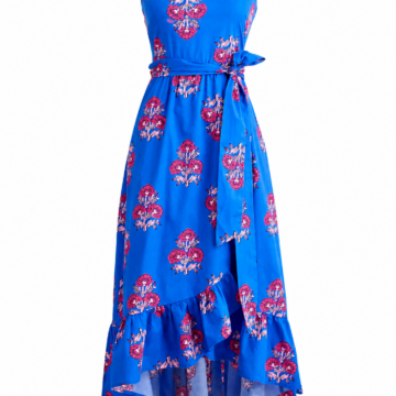 Red Floral Print Maxi Dress