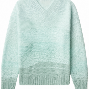 Turtleneck Ribbed Knit Sweater