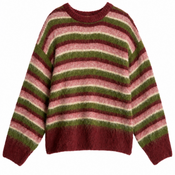 Ribbed Knit Mock Neck Sweater in Charcoal Gray