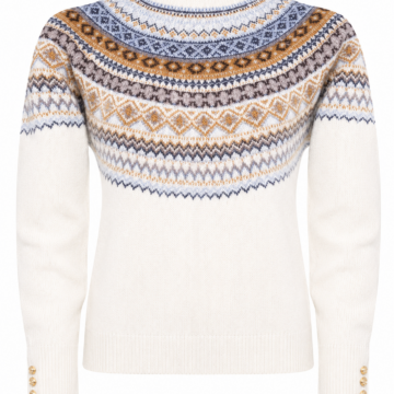Chunky Knit Turtleneck Sweater in Off-White