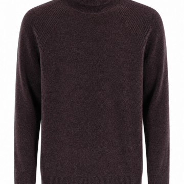 Navy Crew Neck Solid Knit Sweater