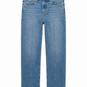 Blue Straight Leg Denim Jeans