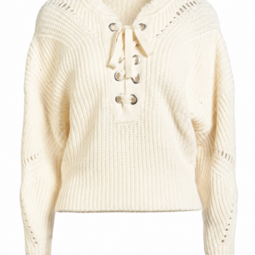Black Cable Knit Crew Neck Sweater