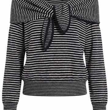 Green V-Neck Textured Knit Sweater