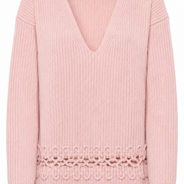 Crew Neck Patterned Knit Pullover