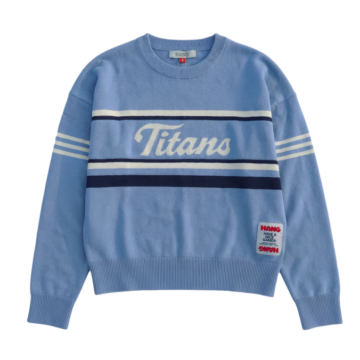 Light Blue Jacquard Knit Sweater